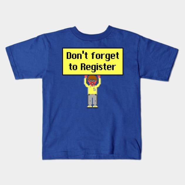 Register Shareware Guy Kids T-Shirt by DOS Nostalgia